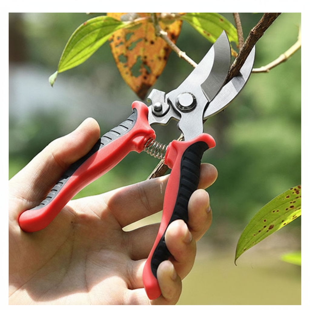 Garden Pruning Shears Open Blade Action