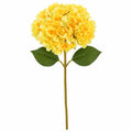 Lemon Yellow Artificial Hydrangea Stem, 18-Inch, 6-Inch Faux Flower