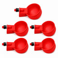 Automatic Poultry Water Cups Set of 5 | No Peck Gravity Waterer for Chicken Duck Turkey Game Birds