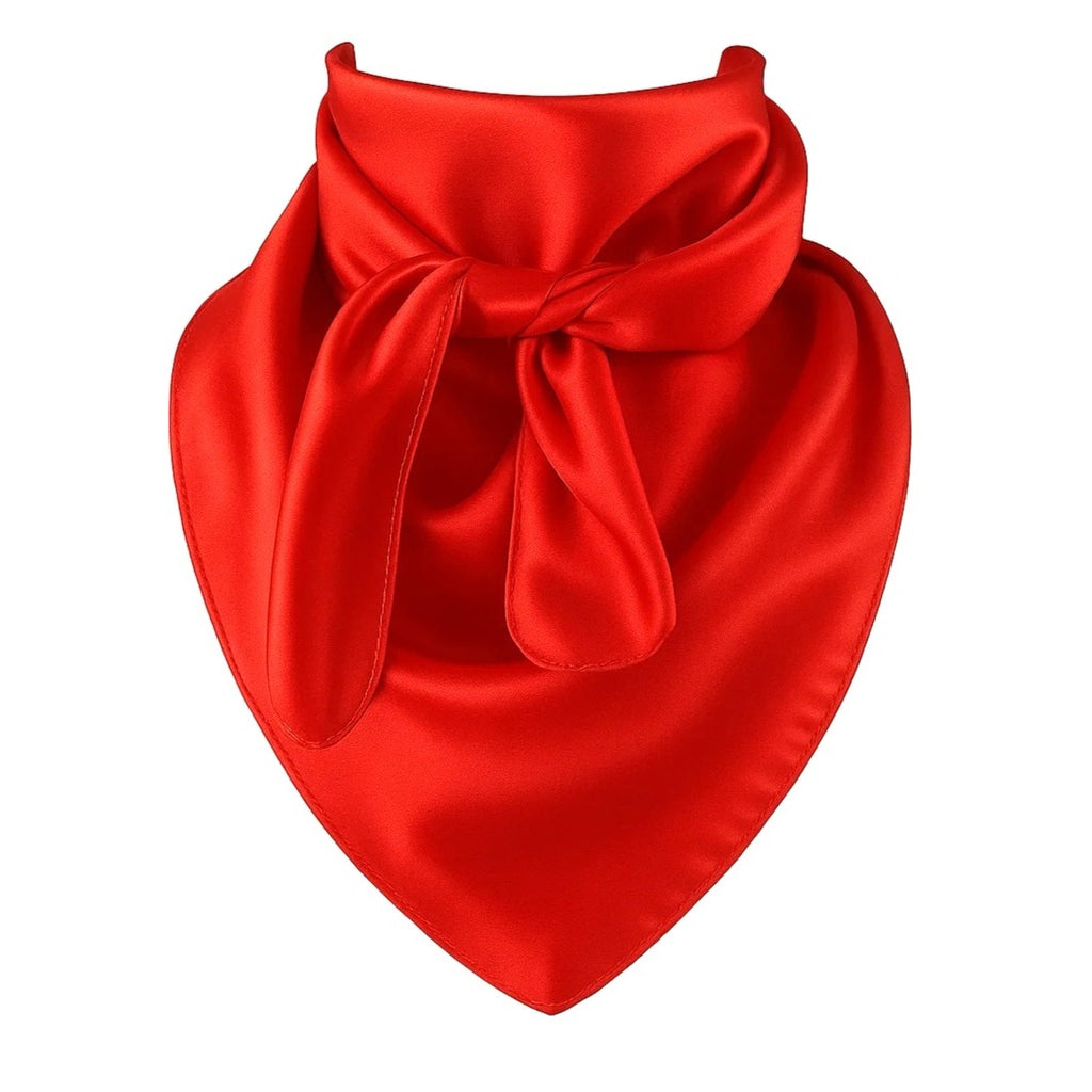 Red Wild Rag Scarf 23x23" Satin Western Accessory Cowgirl or Cowboy