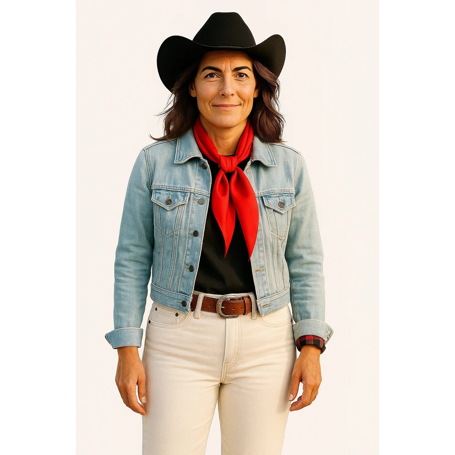 Red Wild Rag Scarf 23x23" Satin Western Accessory Cowgirl or Cowboy