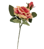 Artificial Pink Rose Stem Faux Flower Modern Wedding Floral Home Decor Accent