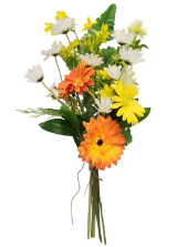 Artificial Wild Daisy Bouquet 20 Inch Gerbera Farmhouse Spring Floral Decor