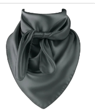 Wild Rag Scarf 35x35 Dark Gray Satin Western Cowgirl Cowboy Bandana