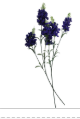 Artificial Purple Delphinium Stems Set of 2 Faux Larkspur Flowers Wedding Decor