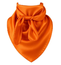Orange Wild Rag Scarf 35x35 Satin Western Cowgirl Cowboy Bandana