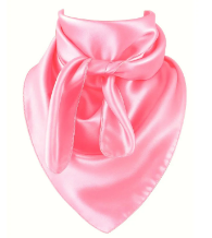 Light Pink Wild Rag Scarf 35x35 Satin Western Cowgirl Cowboy Bandana