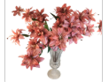 Luxury Artificial Tiger Lily Stem 34 Inch | Designer Artificial Silk Floral | Blush Pink Faux Lily | Elegant Wedding Home Decor