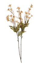 Artificial Cream Beige Dogwood Stems 2 Pcs Faux Wax Flower Neutral Ivory Floral Home Decor 24 Inch