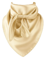 Ivory Wild Rag Scarf 35x35 Satin Western Cowgirl Cowboy Bandana