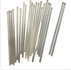 Glass Stir Sticks Set Of 24 - 8" Long Durable Clear Glass Elegant Design