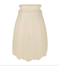 Vintage Frosted Glass Light Shade 4.5 Inch, Scalloped Chandelier Bulb Cover, Retro Sconce Shade, Replacement Glass Globe