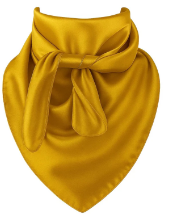 Golden Yellow Wild Rag Scarf 35x35 Satin Western Cowgirl Cowboy Bandana