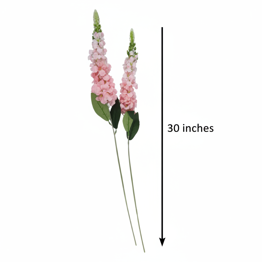 Artificial blush pink snapdragon stems 30 inches tall