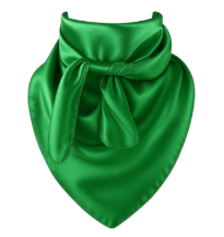 Emerald Green Wild Rag 35x35 Satin Scarf, Western Cowboy Neck Scarf, Square Bandana, Ranch Rodeo Accessory 🤠