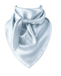 Light Blue Wild Rag Scarf 35x35 Satin Western Cowgirl Cowboy Bandana