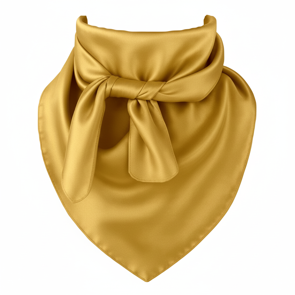 Bright Gold Wild Rag Scarf 35x35 Satin Western Cowgirl Bandana