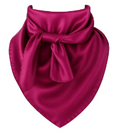 Dark Pink Wild Rag Scarf 35x35 Satin Western Cowgirl Cowboy Bandana
