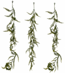 Artificial Fern Garland Set of 3 Hanging Greenery Garlands 5 Foot Trailing Greenery Farmhouse Decor Wedding Arch Mantel Garland