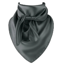 Wild Rag Scarf 35x35 Dark Gray Satin Western Cowgirl Cowboy Bandana