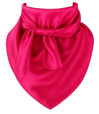 Hot Pink Wild Rag Scarf 35x35 Satin Western Cowgirl Bandana