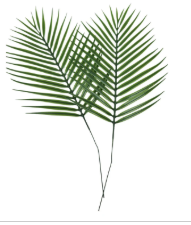 Artificial Palm Leaf Stems Green Faux Tropical Decor Leaves for Home Wedding