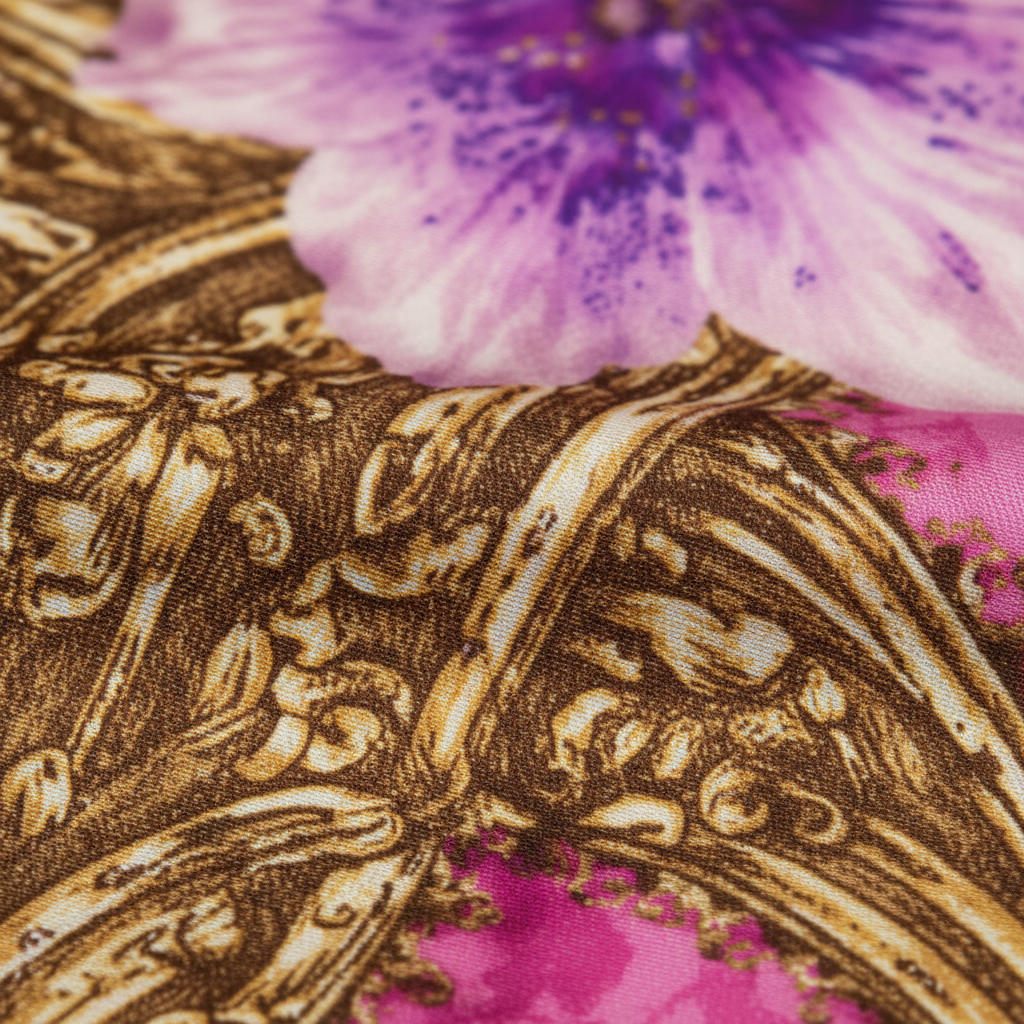 Close Up Detail of Pink Satin Fabric Texture Polyester Material Quality