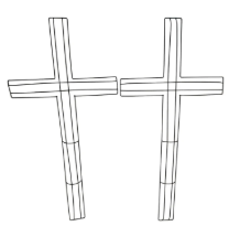 Cross Wreath Metal Wire Frame For Easter Religious Crafts 24" x 12"