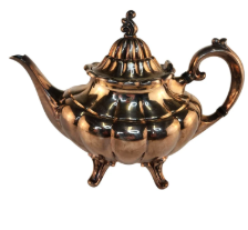 Vintage Reed & Barton 7050 Holiday Silver Plated Teapot Victorian Style Footed Base Made in USA