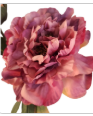 Lavender Wine Faux Peony Stem 18 Inch Wedding Artificial Silk Flower