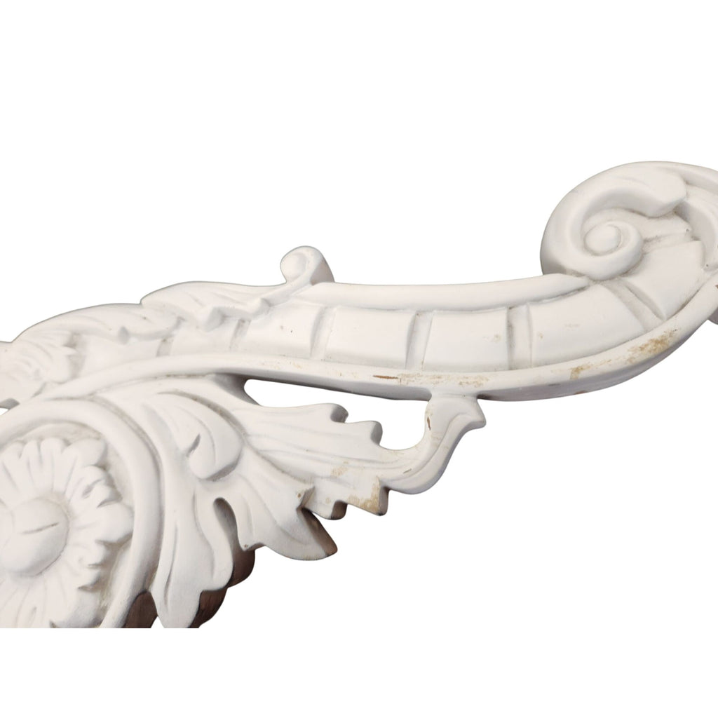 Ornate Decorative Overdoor Pediments Set Of 2 Resin Embellishments Floral Accents