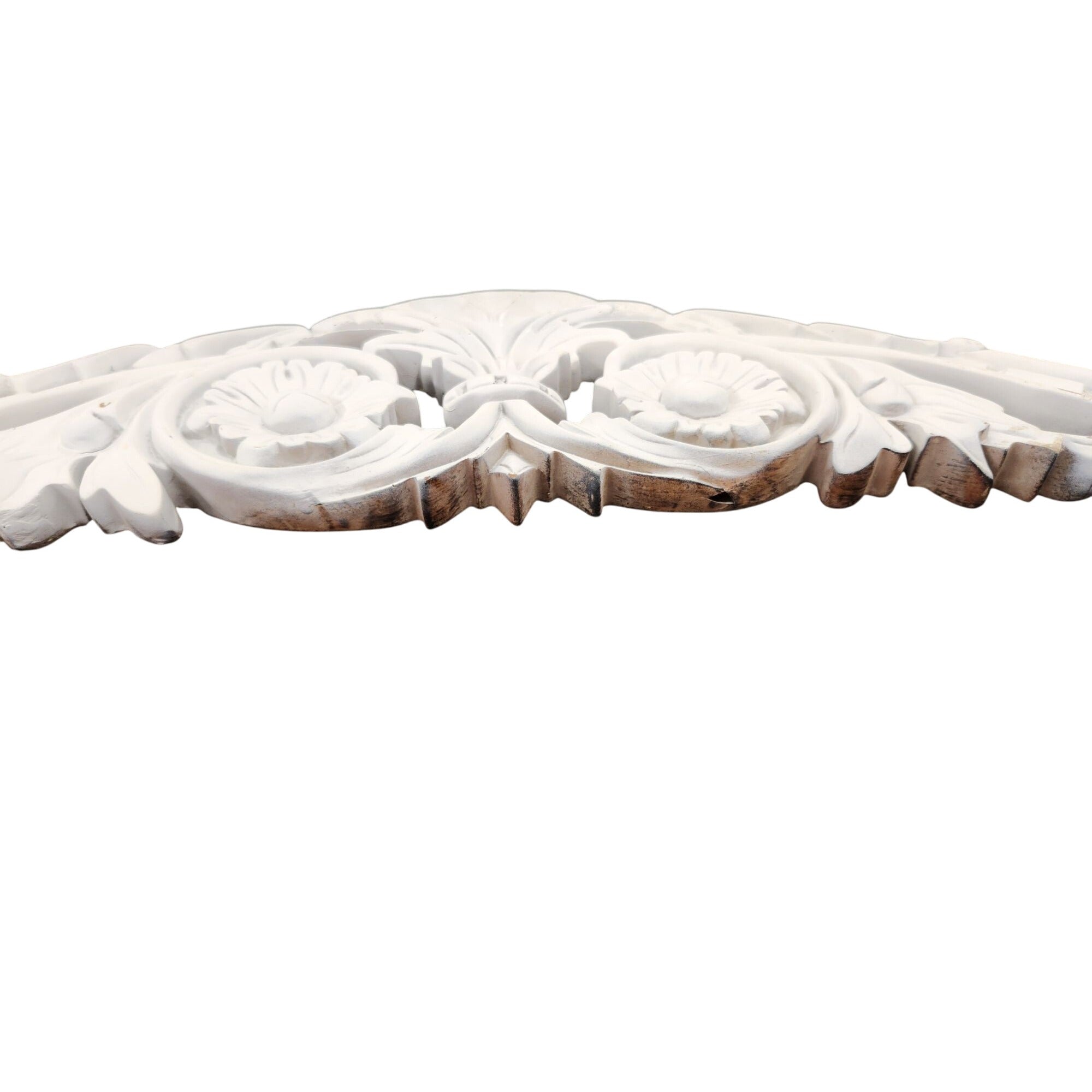 Ornate Decorative Overdoor Pediments Set Of 2 Resin Embellishments Floral Accents