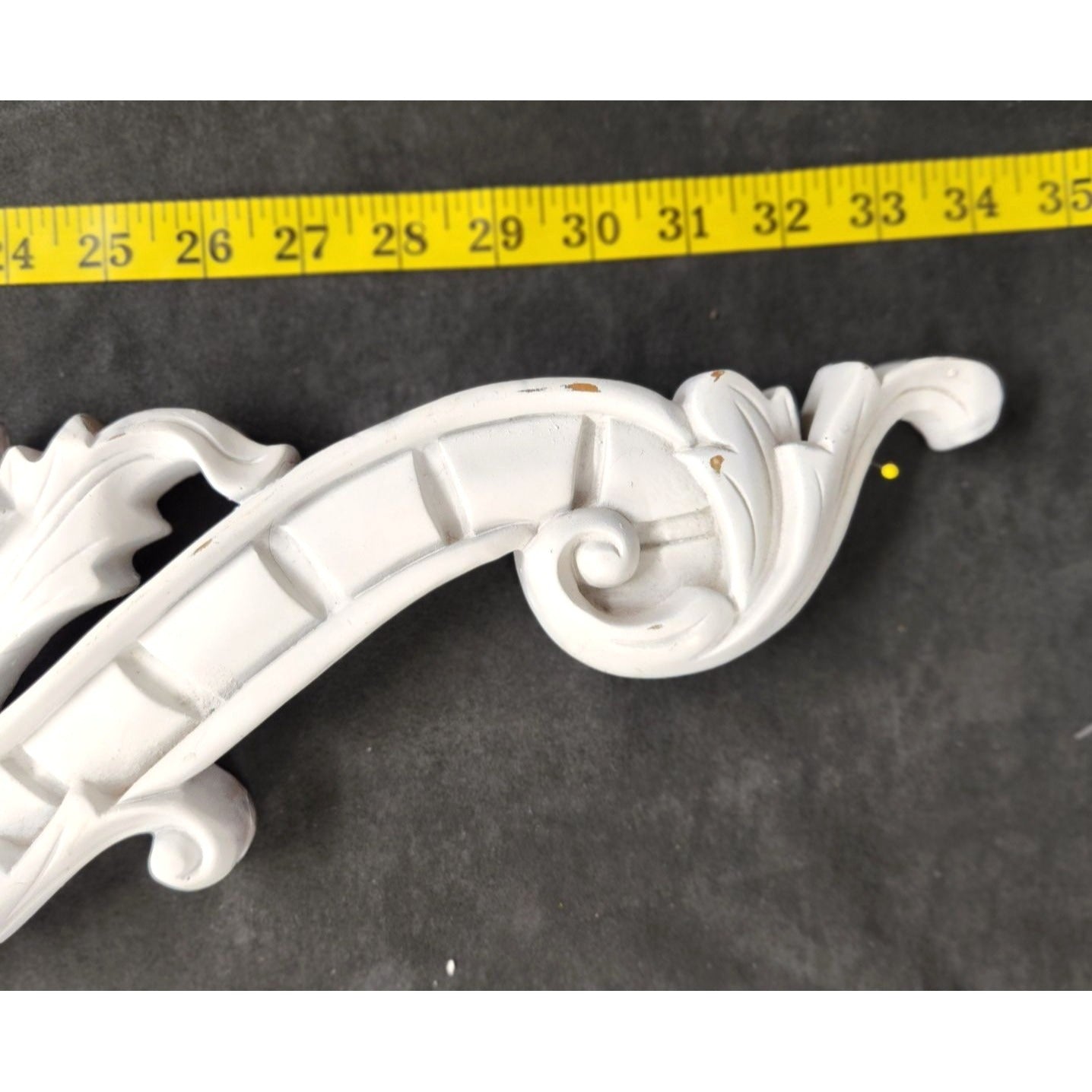 Ornate Decorative Overdoor Pediments Set Of 2 Resin Embellishments Floral Accents