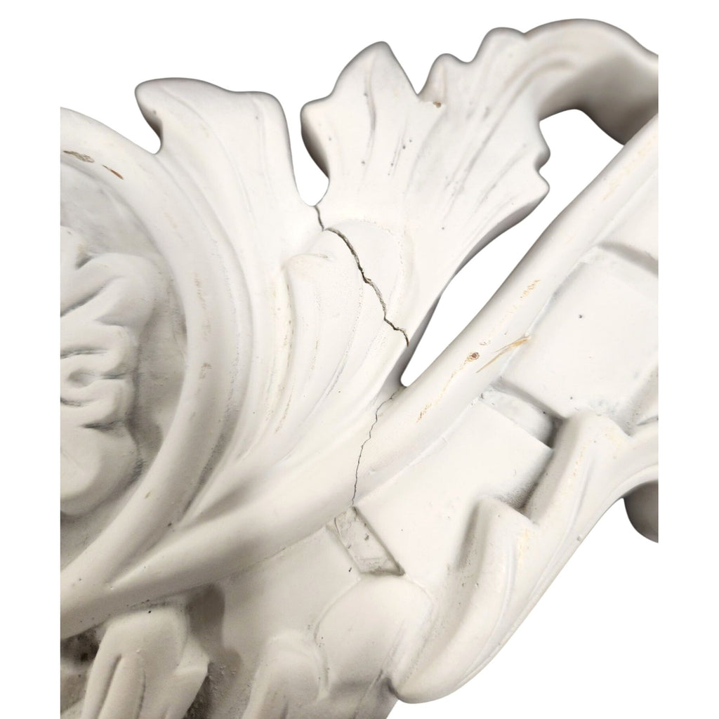 Ornate Decorative Overdoor Pediments Set Of 2 Resin Embellishments Floral Accents
