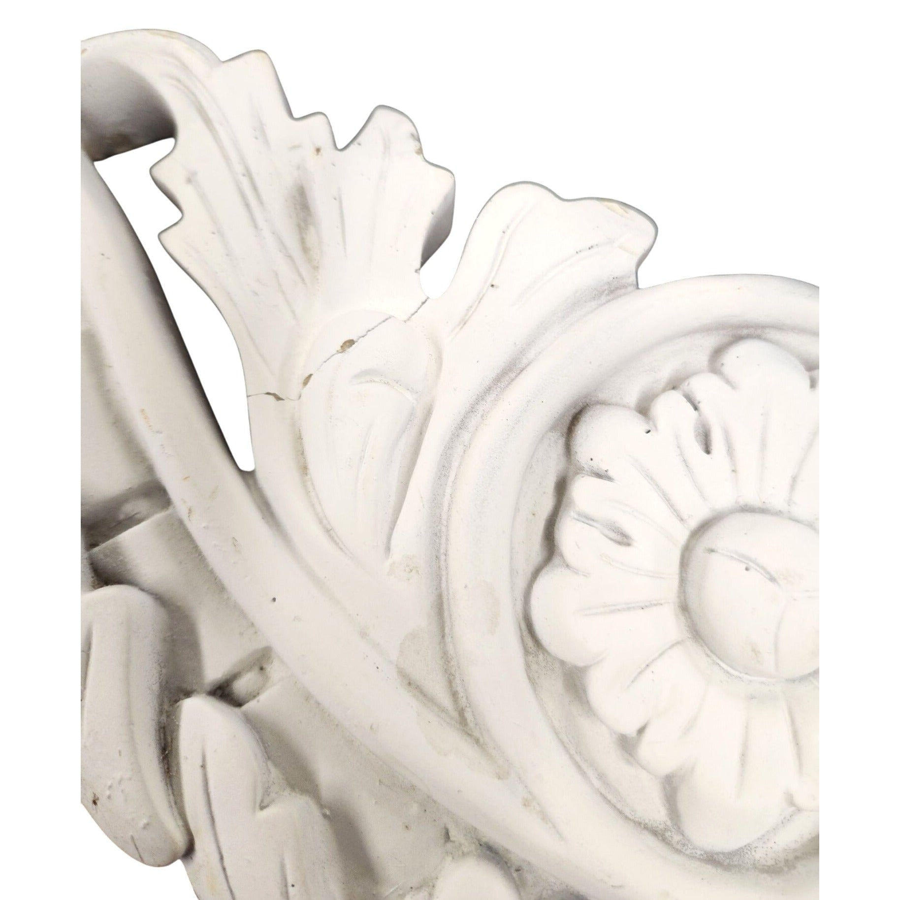 Ornate Decorative Overdoor Pediments Set Of 2 Resin Embellishments Floral Accents