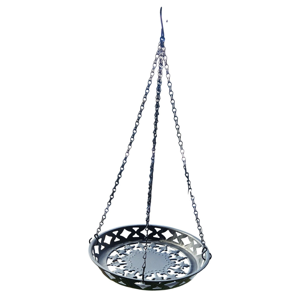 Black Metal Hanging Planter Basket 12" Rustic Farmhouse Boho Indoor Outdoor