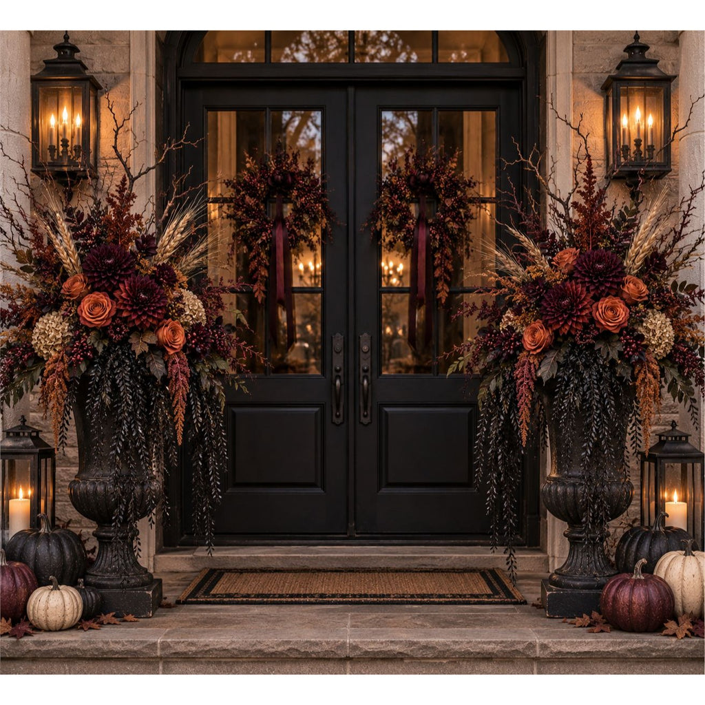 Black Hanging Vine, 10-Stem 28-Inch Faux Foliage for Gothic Halloween Decor
