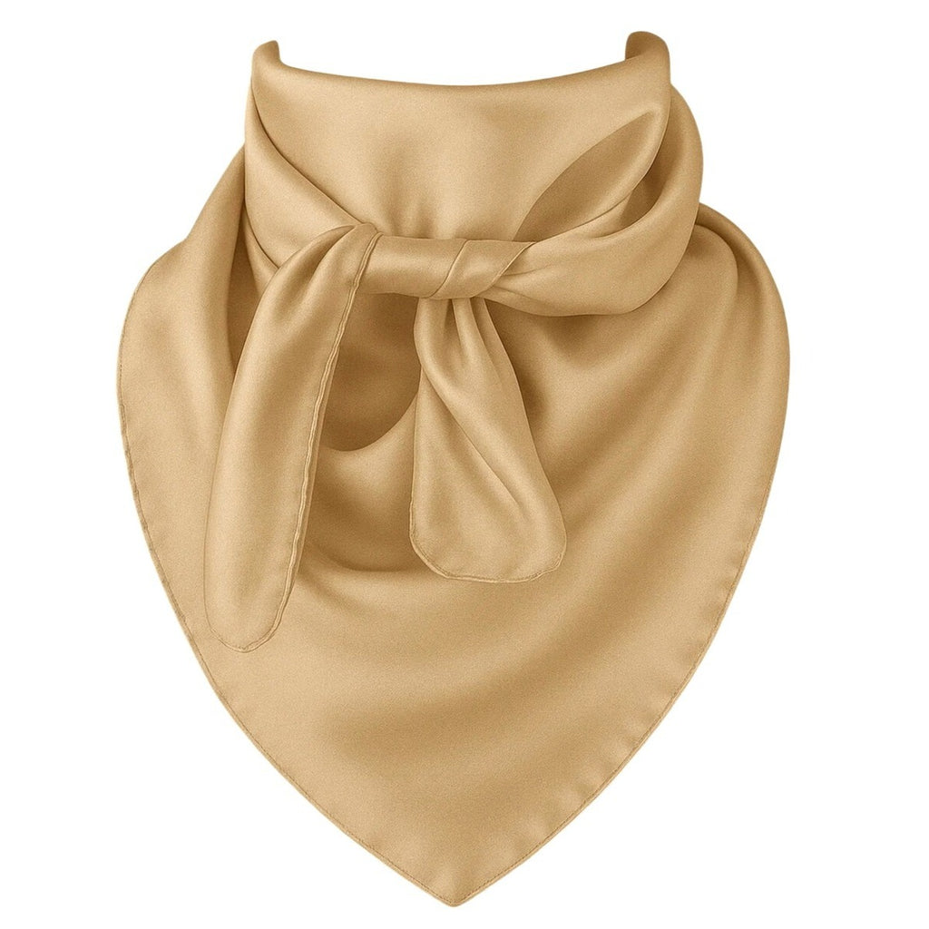 Champagne Wild Rag Scarf 35x35 Satin Western Cowgirl Cowboy Bandana