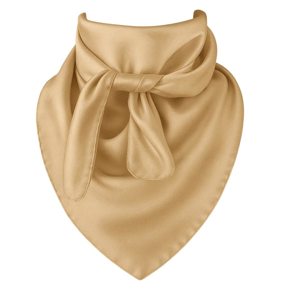 Champagne Wild Rag Scarf 35x35 Satin Western Cowgirl Cowboy Bandana