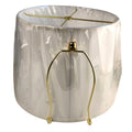 White Lamp Shade with Gold Harp Fitting