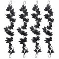 Black Maple Leaf Garland Set of 4, 36 Inch Faux Halloween Foliage