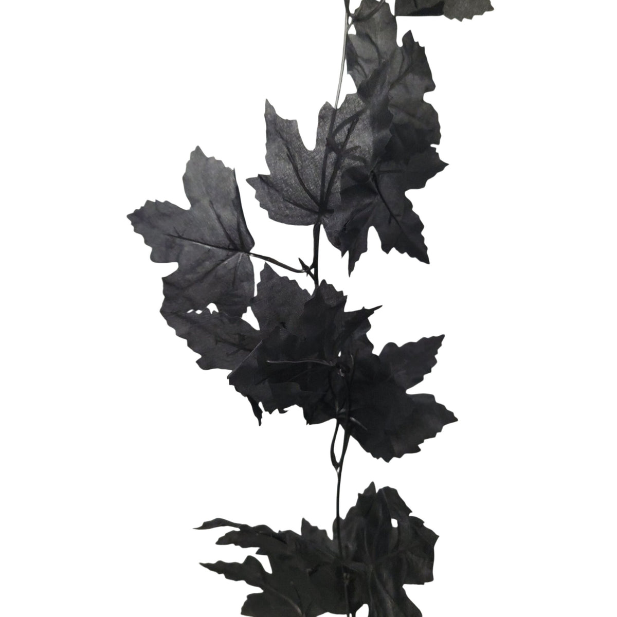 Black Maple Leaf Garland Set of 4, 36 Inch Faux Halloween Foliage