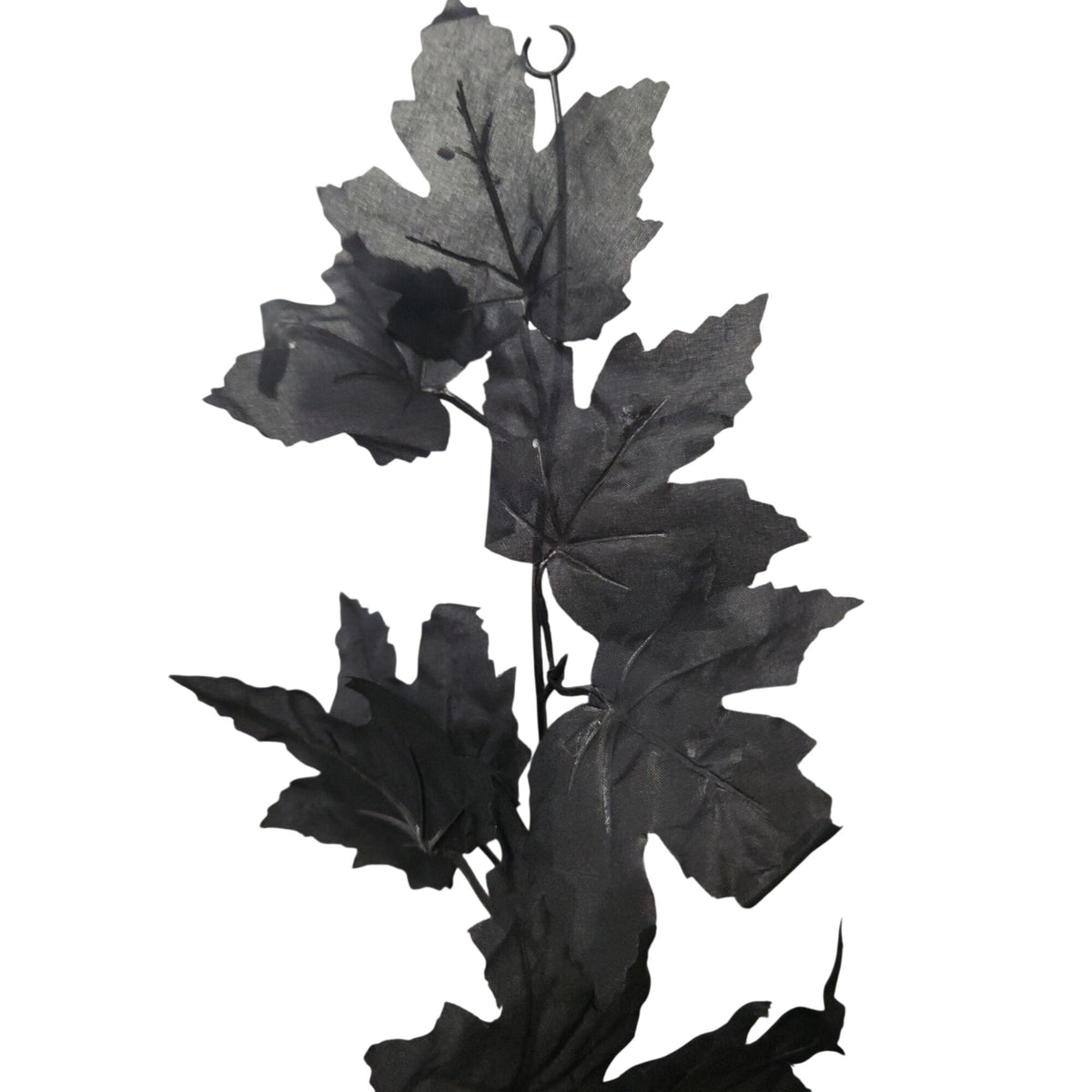 Black Maple Leaf Garland Set of 4, 36 Inch Faux Halloween Foliage