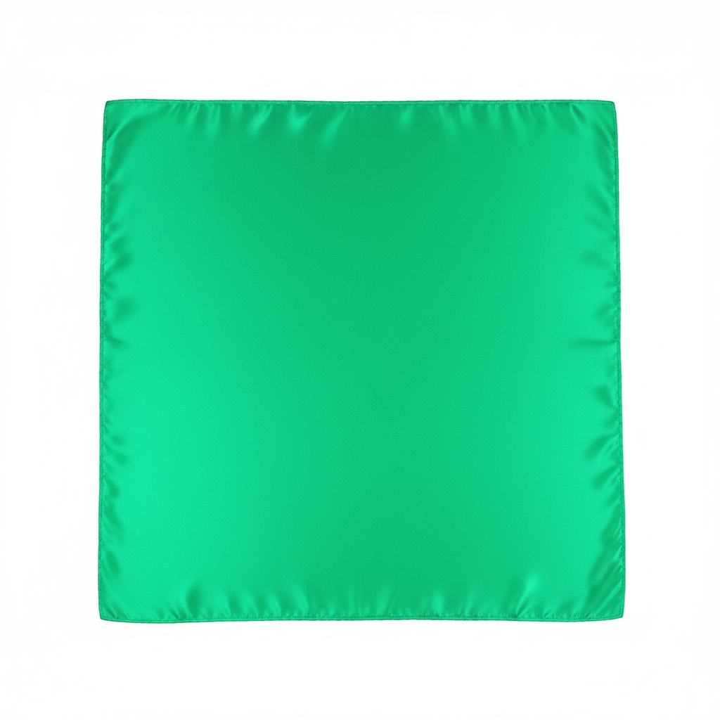 Jade green wild rag scarf pure white background