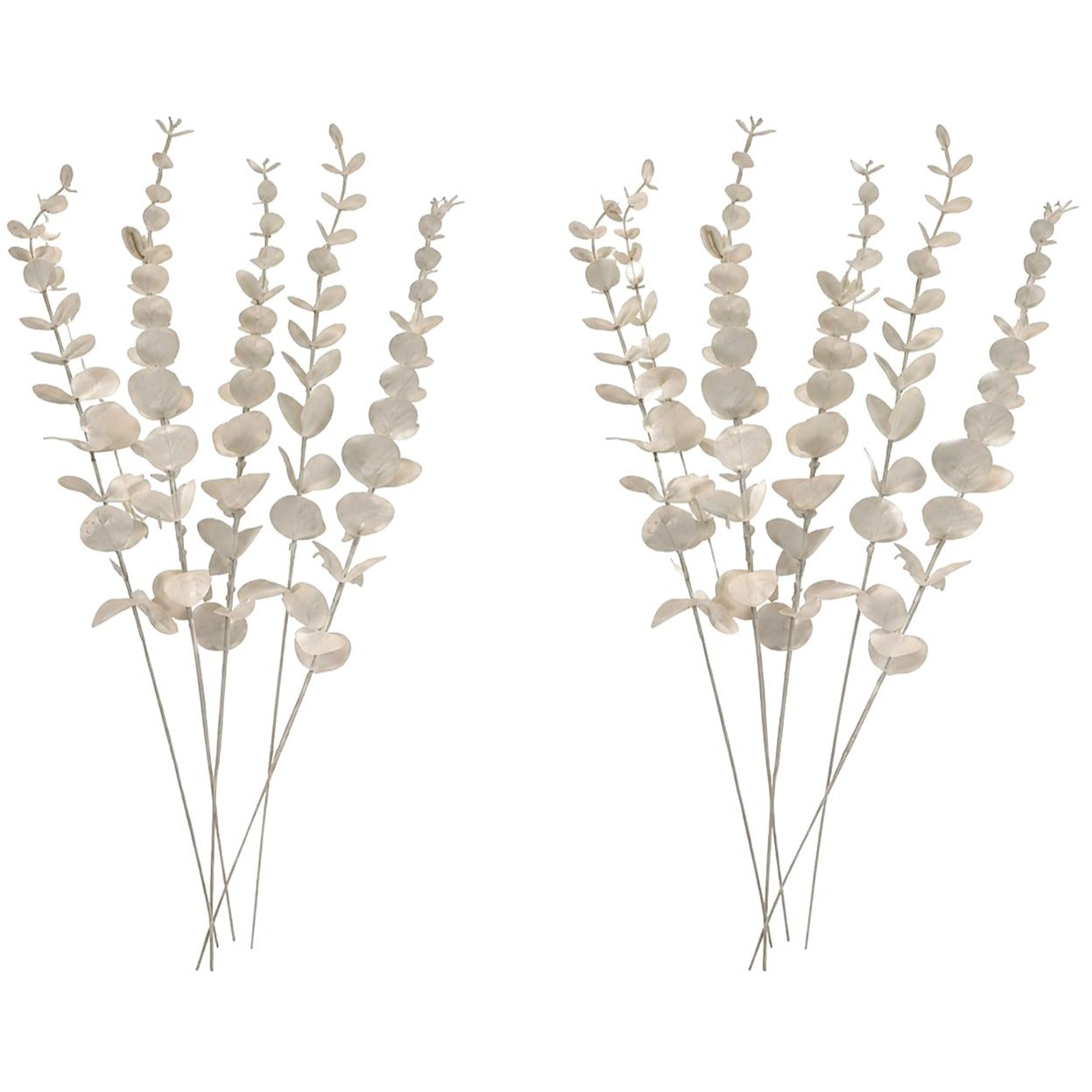 White Eucalyptus Stems Set of 10 Faux Eucalyptus Branches White Greenery Wedding Decor Wreath Supply Floral Arrangement Vase Fillers