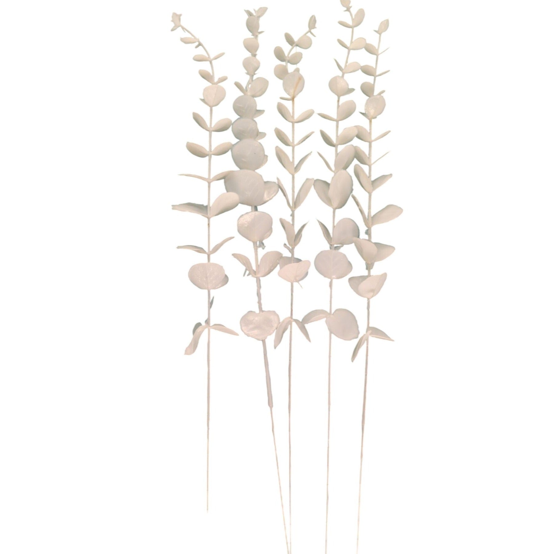 White Eucalyptus Stems Set of 10 Faux Eucalyptus Branches White Greenery Wedding Decor Wreath Supply Floral Arrangement Vase Fillers