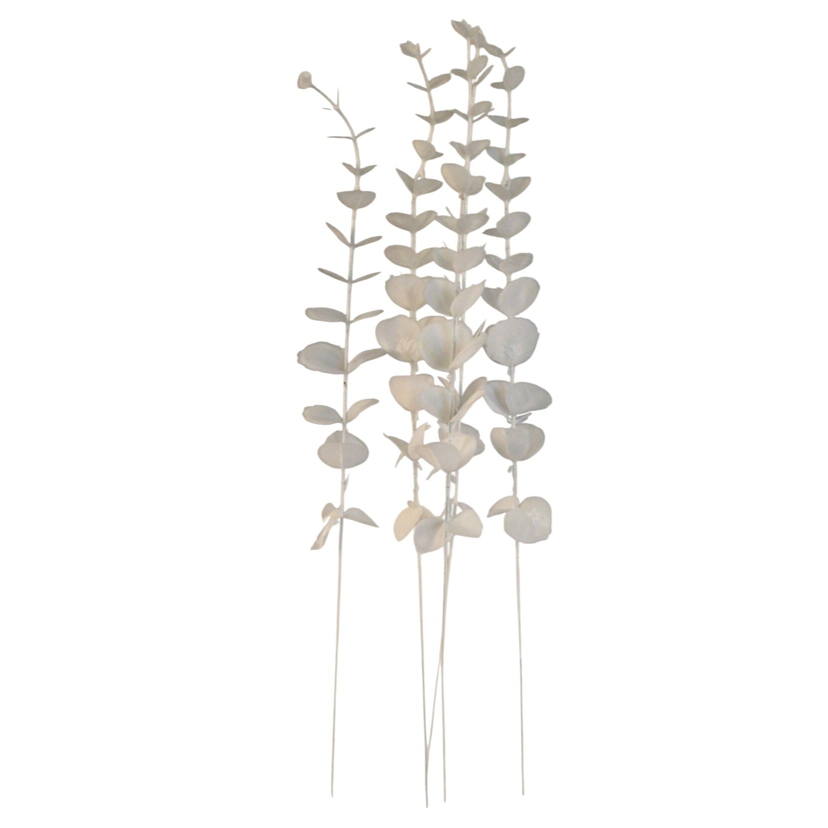 White Eucalyptus Stems Set of 10 Faux Eucalyptus Branches White Greenery Wedding Decor Wreath Supply Floral Arrangement Vase Fillers
