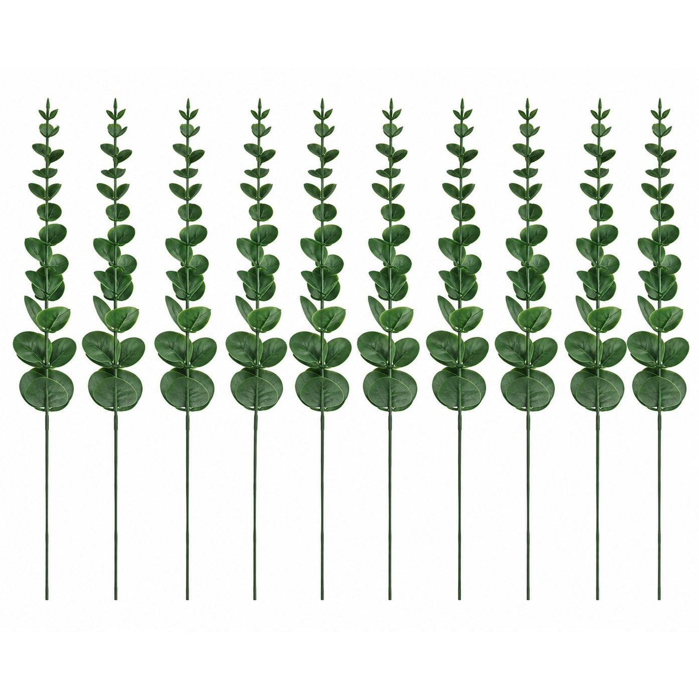Green Eucalyptus Stems Set of 10 Faux Eucalyptus Picks Artificial Greenery Floral Stems Vase Filler Wedding Decor Wreath Supplies