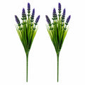 Faux Lavender Bunches UV Resistant Artificial Lavender Flowers Set of 2 Farmhouse Decor Outdoor Porch Decor Purple Floral