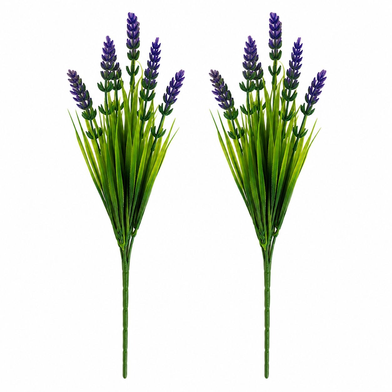 Faux Lavender Bunches UV Resistant Artificial Lavender Flowers Set of 2 Farmhouse Decor Outdoor Porch Decor Purple Floral